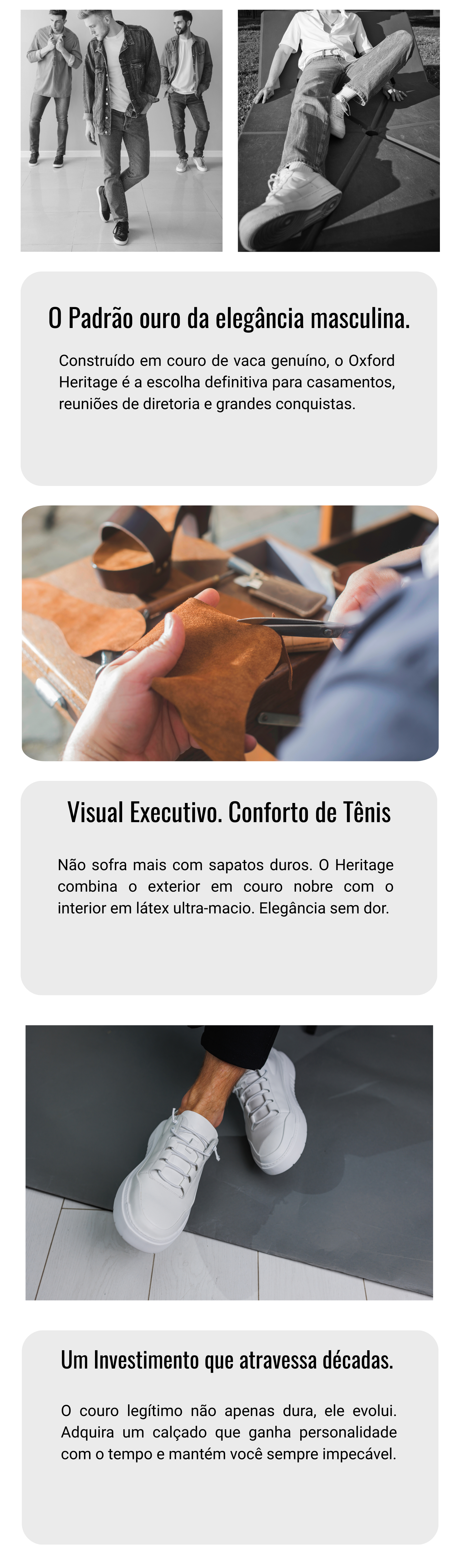 Tênis Oxford Jetset Heritage — Couro Legítimo & Comfort Látex